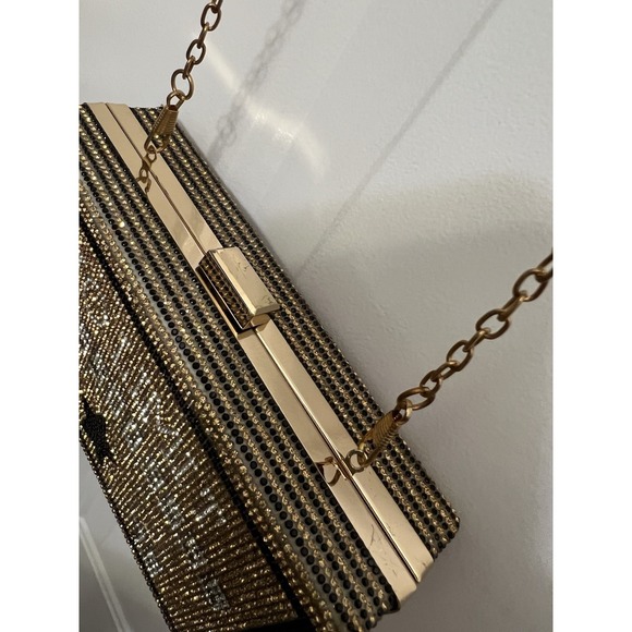 No Limit Rhinestone Clutch Purse Shoulder Bag YOLO Credit Card Money Urban Bling - Picture 9 of 15